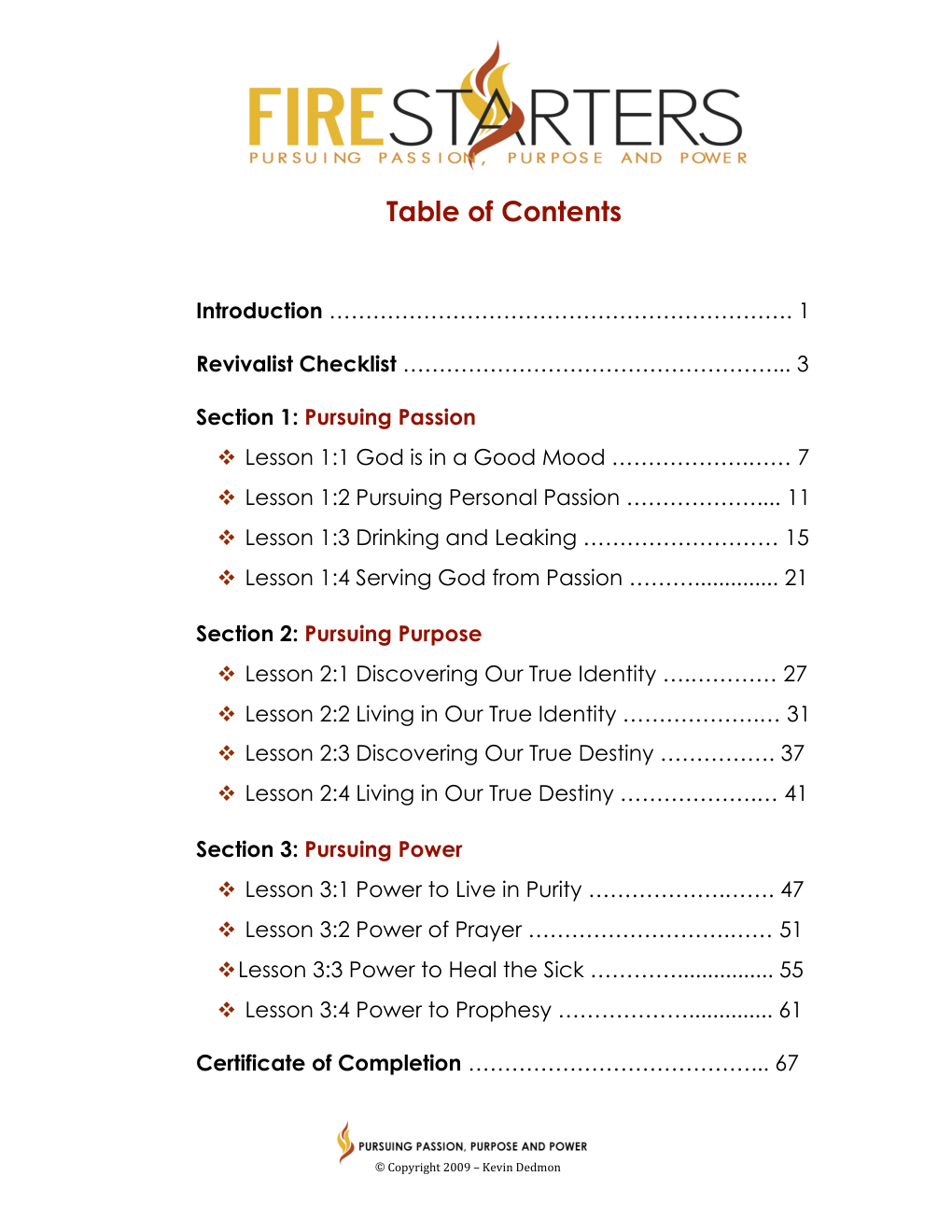 Firestarters eCourse